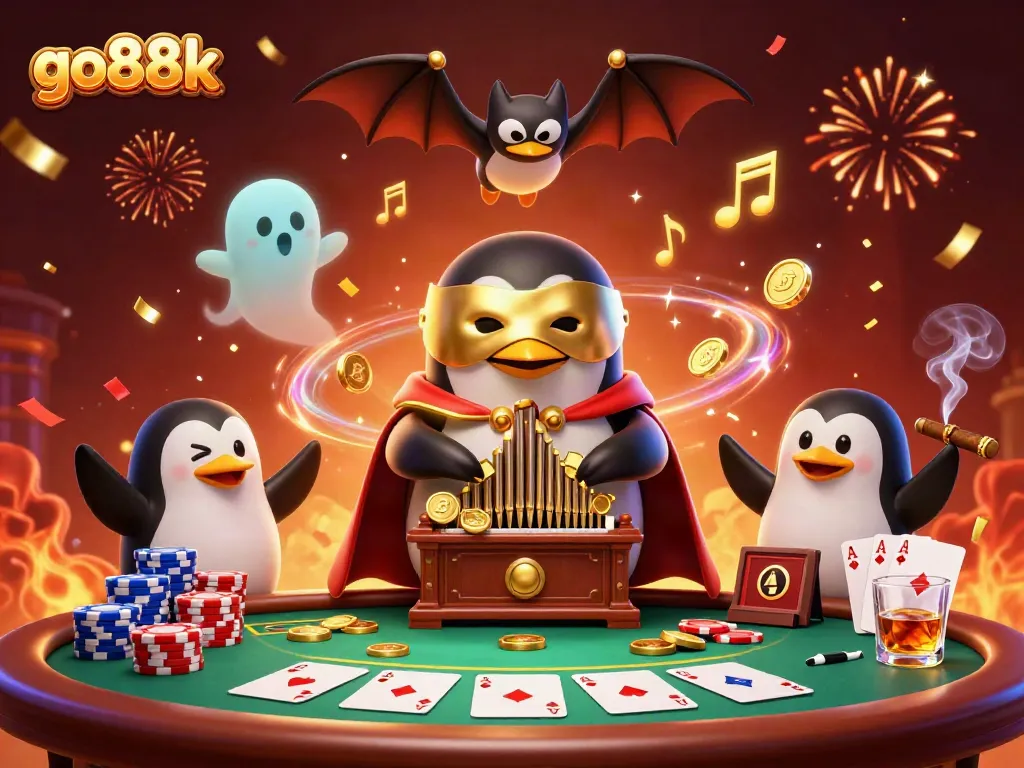 Experience gaming excitement at go88k with a vibrant casino illustration showcasing thrilling moments.