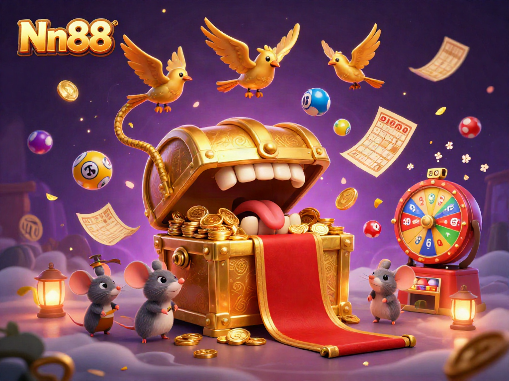 Experience thrilling game moments with Nn88's vibrant casino scene packed with exciting elements.