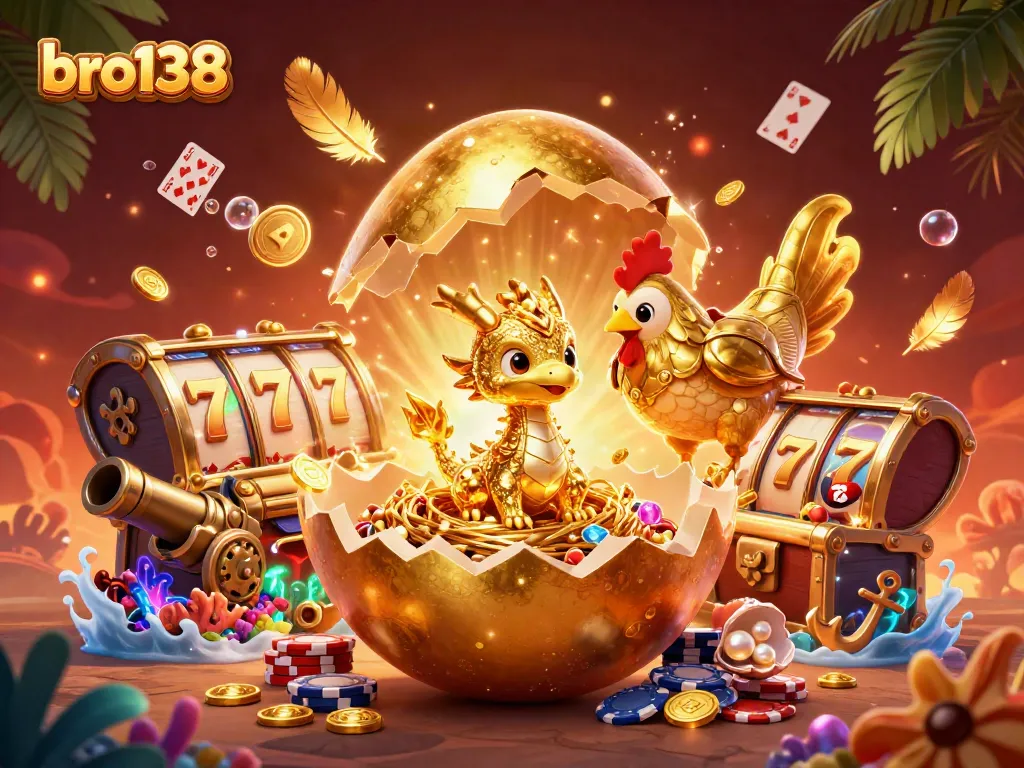 Experience the thrill of gaming with bro138's golden dragon and jackpot treasures.