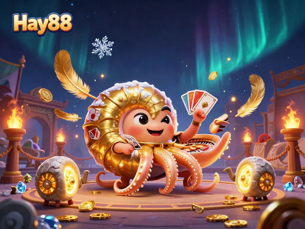 Engaging Hay88 Casino experience with 3D nautilus and gambling elements.