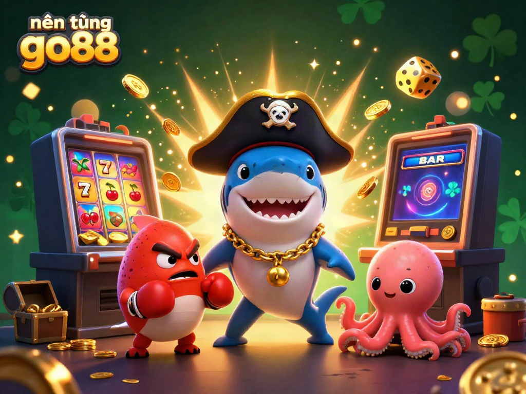 Experience the excitement of nền tảng go88 with vibrant 3D casino characters and a jackpot explosion.