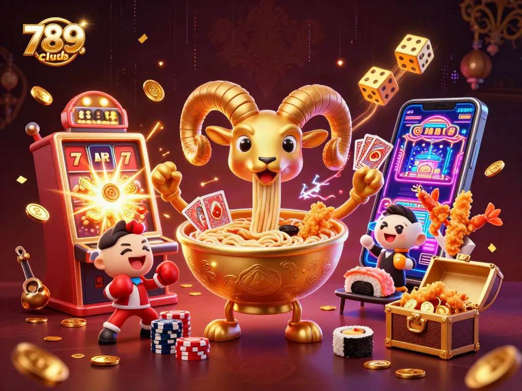 Experience 789clubb's vibrant casino action with cartoon characters amidst thrilling jackpots and games.