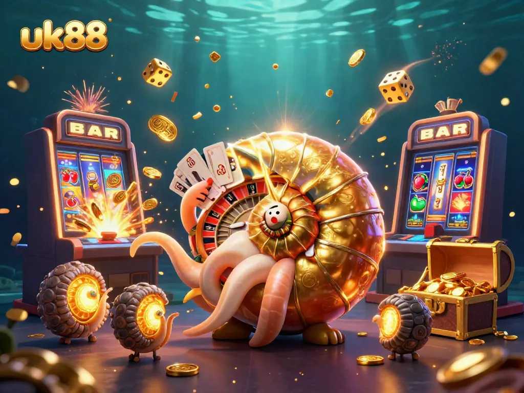 Experience the thrill of uk88 with a golden nautilus roulette wheel and casino games exploding with excitement.