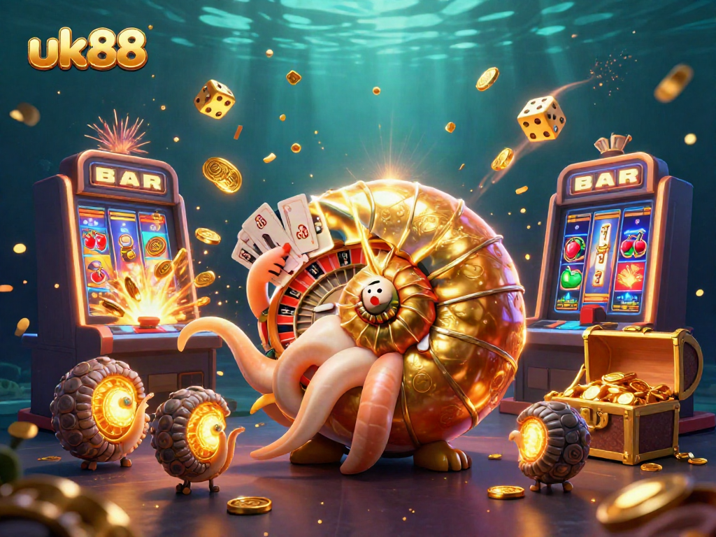 Experience the thrill of uk88 with a golden nautilus roulette wheel and casino games exploding with excitement.